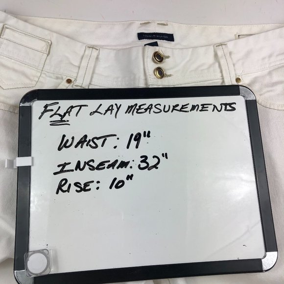 Tommy Hilfiger White High Waist Boot Cut American Freedom Denim Jeans Timeless - Picture 15 of 16